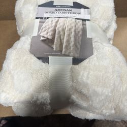 New In Original Package Artisan Mixed Yarn Throw 