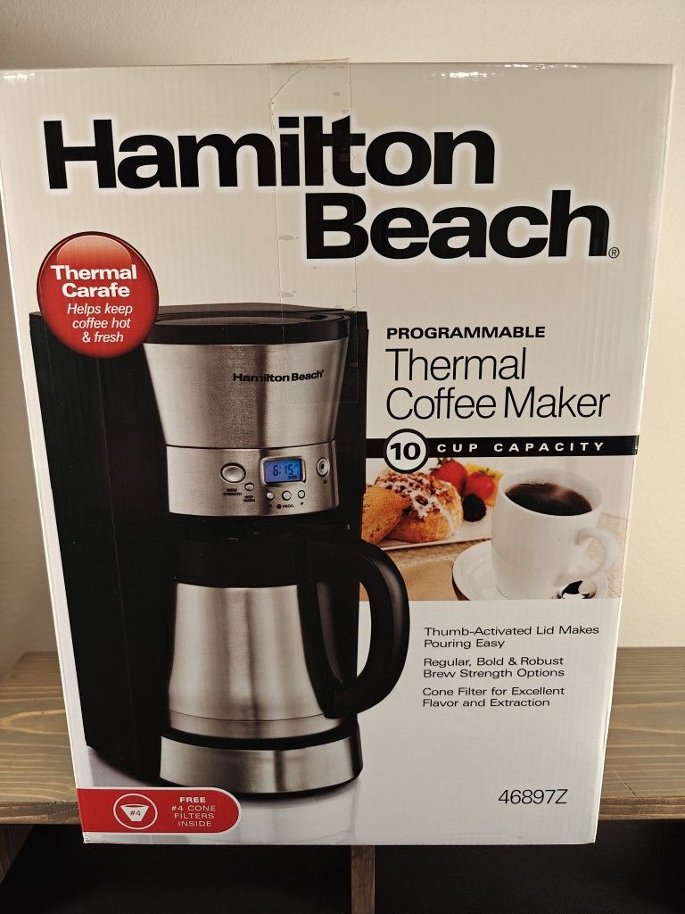 "NEW" HAMILTON BEACH "THERMAL COFFEE MAKER"!!! 🏖️ SUMMER 🌞