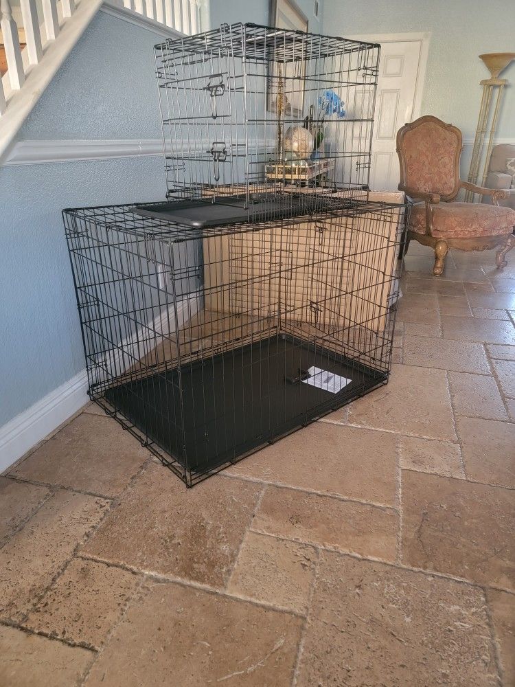 New 42x28x31 Xxl Dog Crate Door Folding Pet Cage Animal