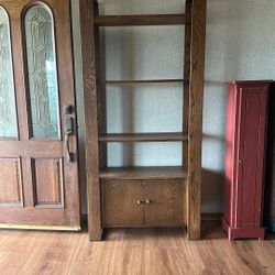 Solid oak stereo cabinet
