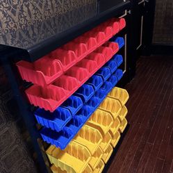 46 Bin Floor Mount Parts Rack 