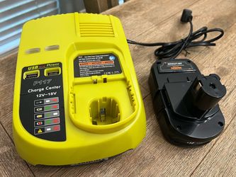 P117 18V One+ Dual Chemistry Fast Battery Charger P118 for Ryobi 12V-18V Lithium & Ni-Cd & Ni-Mh P100 P102 P108 with 2 USB Ports