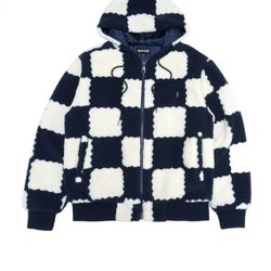 Agatino Sherpa Jacket With hood. 