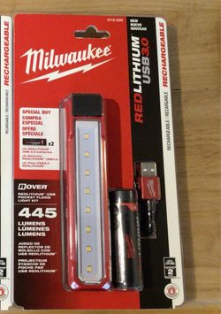 Milwaukee ROVER USB Pocket Flood Light With Bonus 3.0 Battery Included Inside Package .  Brand NEW.