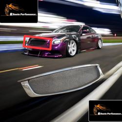 Genuine Carbon Fiber Front Mesh Grill Grille For 2008-2013 Infiniti G37 Coupe