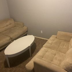 Sofa ,Love Seat And Cafe Table