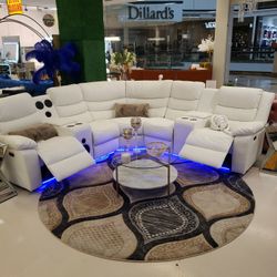 Modern LED Bluetooth Reclining Sectional