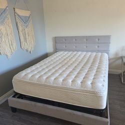 Queen Bed  Queen mattress 