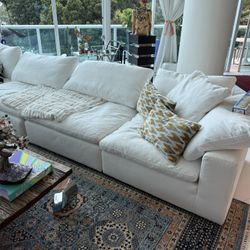 Nixon White Fabric 6-piece Modular Sectional