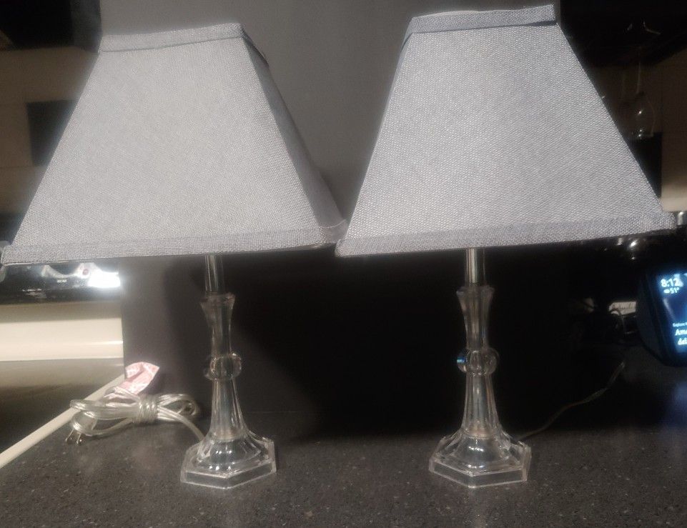 Pair Of Acrylic Lamps