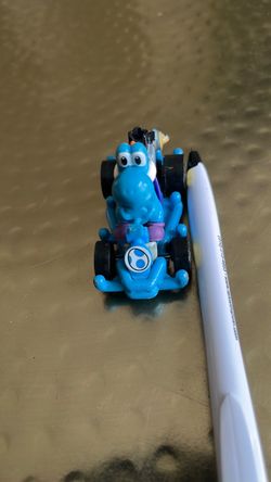 Hot Wheels Mario Kart Blue Yoshi Die-Cast Car