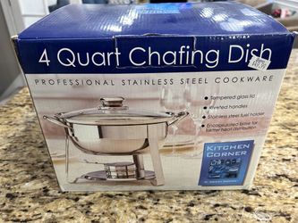 (set of 4) - 4 Qt Stainless Steel Chafing Dishes