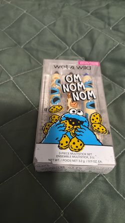 Wet n wild limited edition om nom nom Cookie Monster 3 piece multistick