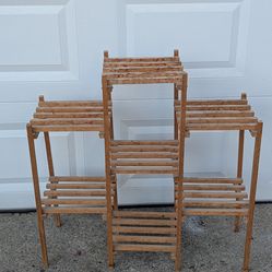 small wood plant stand