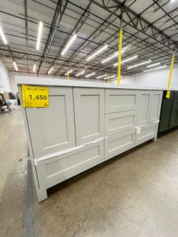  New Belize 72D Inch Contemporary – Modern Bathroom Vanity, Cabinet, Top Gray