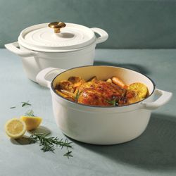 NEW - Tramontina 4-quart & 6-quart Enameled Cast Iron Round Dutch Oven, 2-pack