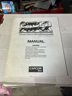 Super street fighter 2 the new generation arcade video game manual