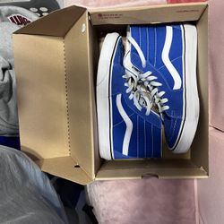 blue high top vans 
