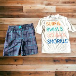 Boys Swim Trunk With Rashguard