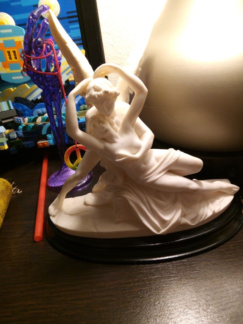 Real Marble Miniature Of Cupid & Psyche