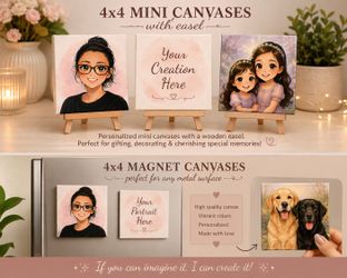 ✨ Custom Mini 4×4 Portraits Starting at $15