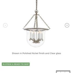 E. F. Chapman Country Bell Jar 15 Inch Cage Pendant