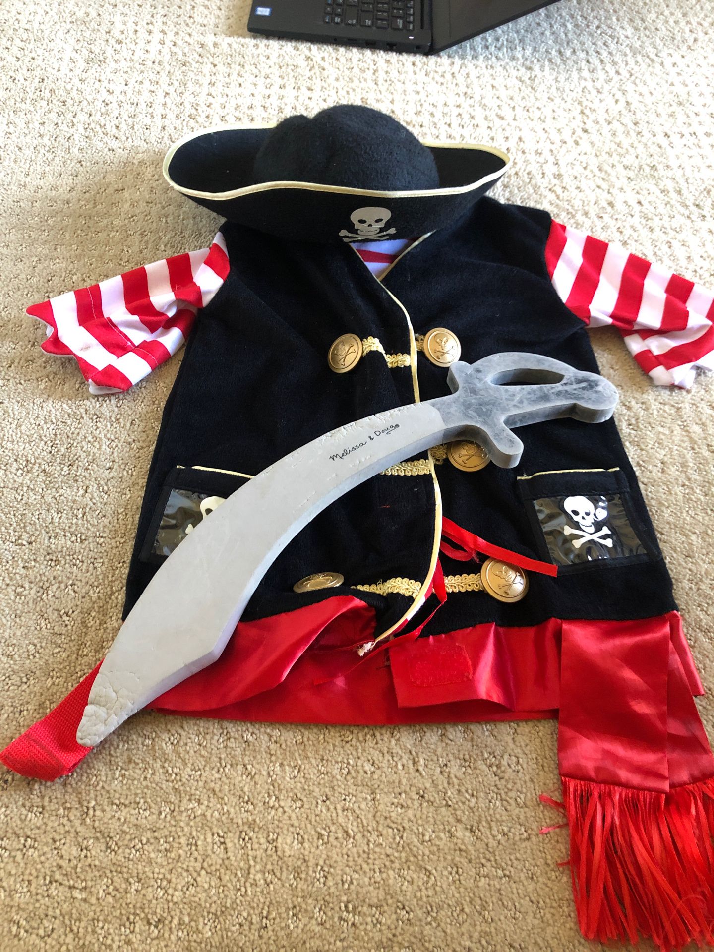 Pirate kids costume 2 - 4 years