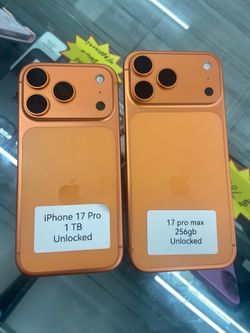 17 pro max unlocked. Cash or $50 down w approval