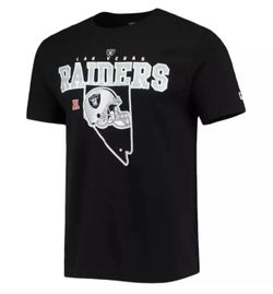 Las Vegas Raiders New Era Black T Shirt Mens Small & Medium New Nevada Logo