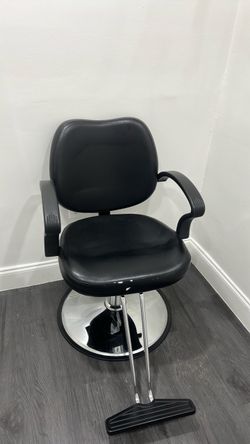 Black Hydraulic Salon / Esthetician Chair with Armrests & Footrest