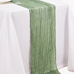 Sage Green CheeseCloth Runners 10ft Long $2 Each For Sale New