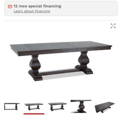 StJohn Acacia Solid Wood Base Dining Table