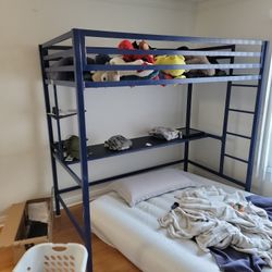 Twin Sized Loft Bed With Desk