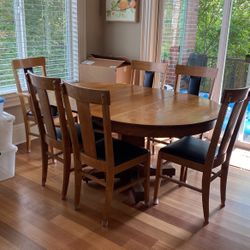 Oak Table with 6 Chairs