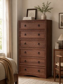 ✨ Brand New 6-Drawer Chest Dresser – Walnut Finish | Local Pickup