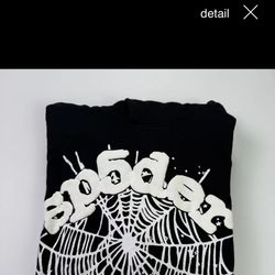 Sp5der OG Web Sweatshirt – Black (3D Puff Print Logo & Web Design)