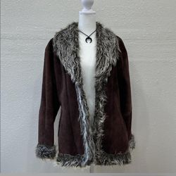 Vintage Suede Faux Fur Penny Lame 