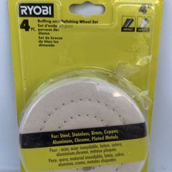 RYOBI 4 in. Buffing Wheel Set (4-Piece)