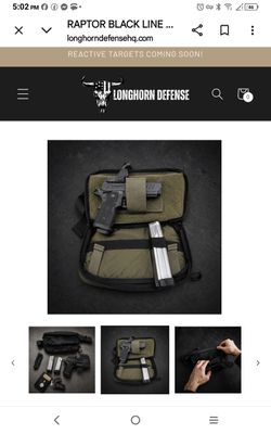 Black longhorn defense bag