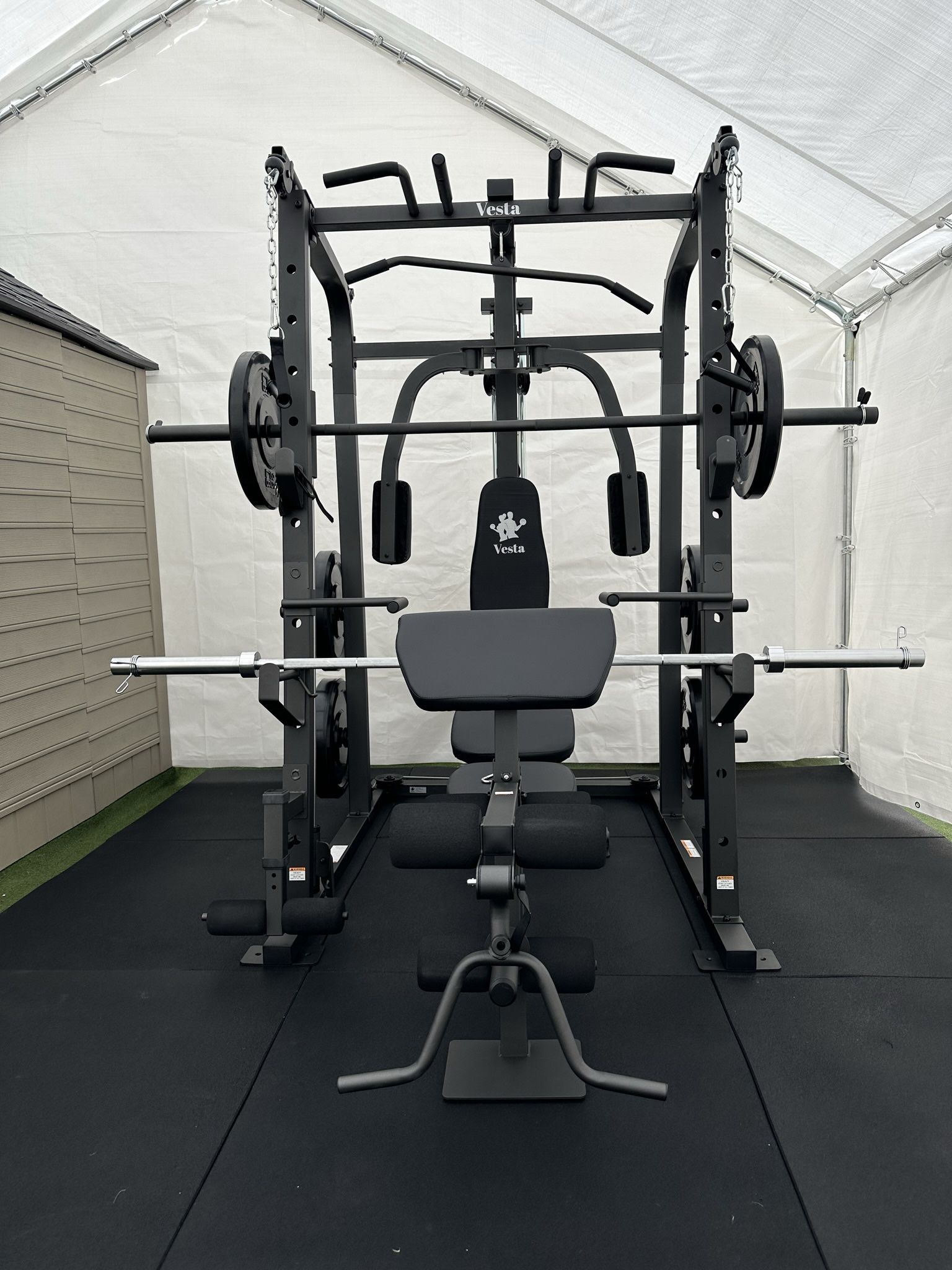 Smith Machine SM1001/FID Adj Bench/Gym Equipment/Fitness/Squat Rack/‼️⭕️WEIGHTS AND OLYMPIC BARBELL SOLD INDIVIDUALLY ⭕️‼️FREE DELIVERY🚚
