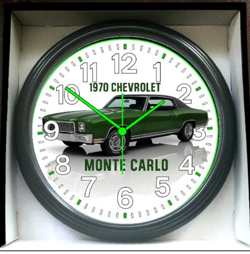 0 Monte Carlo Glow In The Dark Wall Clock New!