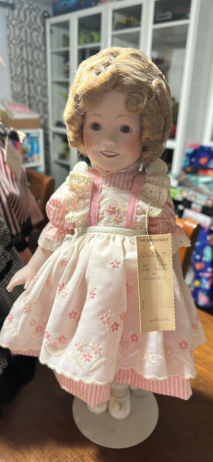 Shirley Temple Porcelain Doll 17”