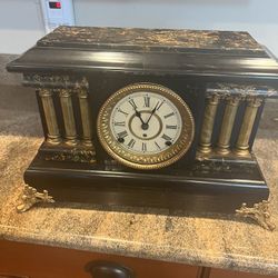 Antique 1887 Seth Thomas Adamantine Mantle Clock - Very Good Original Condition
