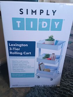 Simply Tidy Lexington 3-Tier Rolling Cart