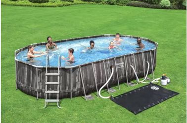 NEW Bestway Power Steel 22' x 12' x 48" Oval Pool Set