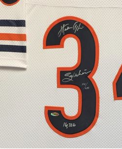 Framed and signed Walter Payton Jersey With Museum Glas for Sale