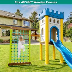 Climbing Net for Kids with Installation Base for 48" × 96" Wooden Frames -NEW (2015/15)