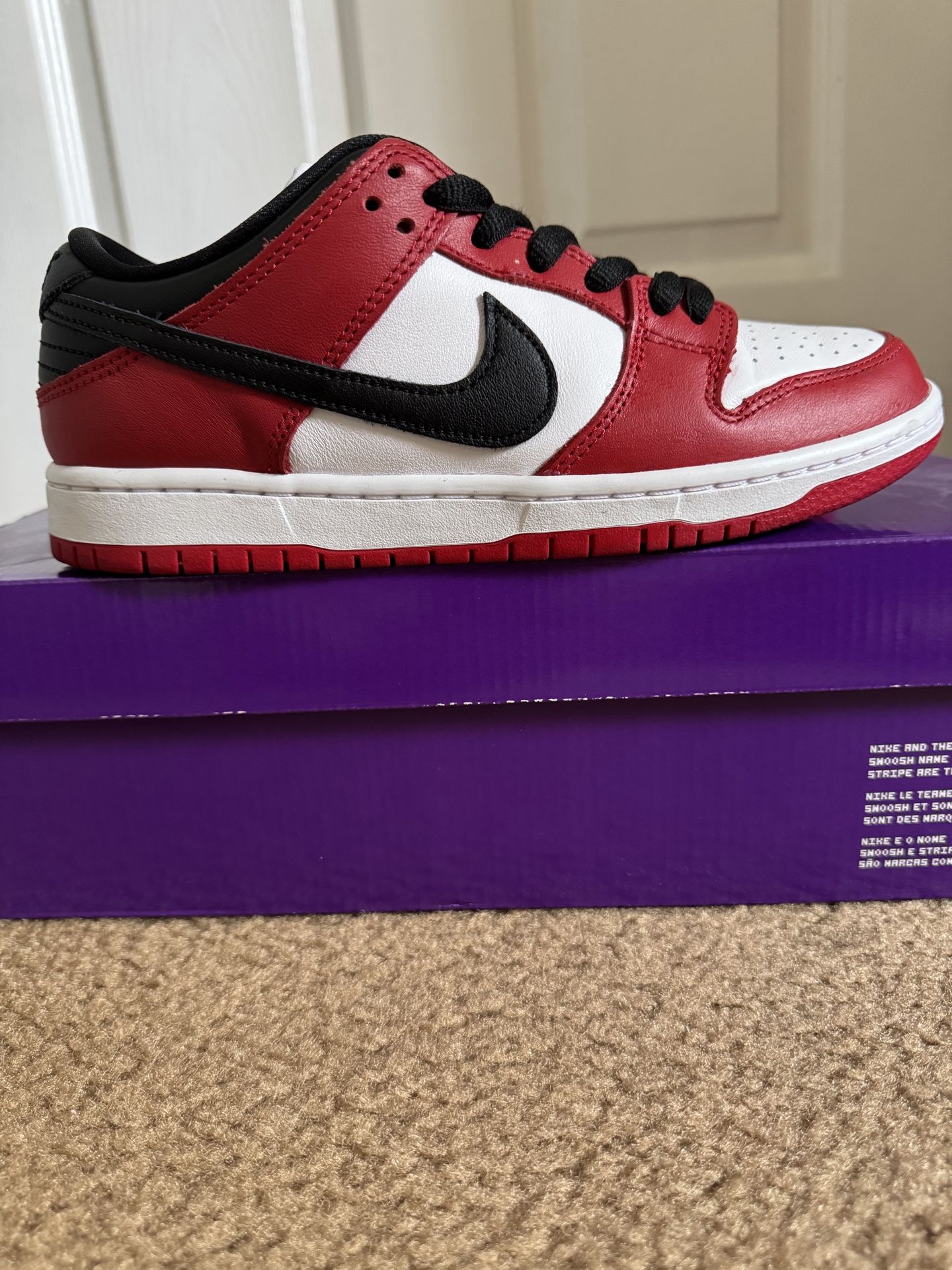 Nike SB Dunk Low J-Pack Chicago Size 6.5