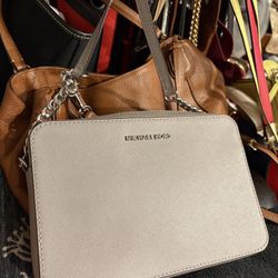 Michael Kors Gray Large Box Crossbody