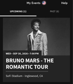 Bruno Mars September 30th LA